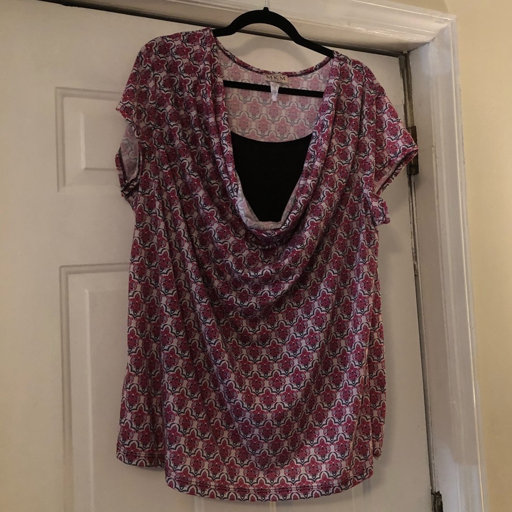 M.K.M. Top with slouchy Neckline Size 3X
